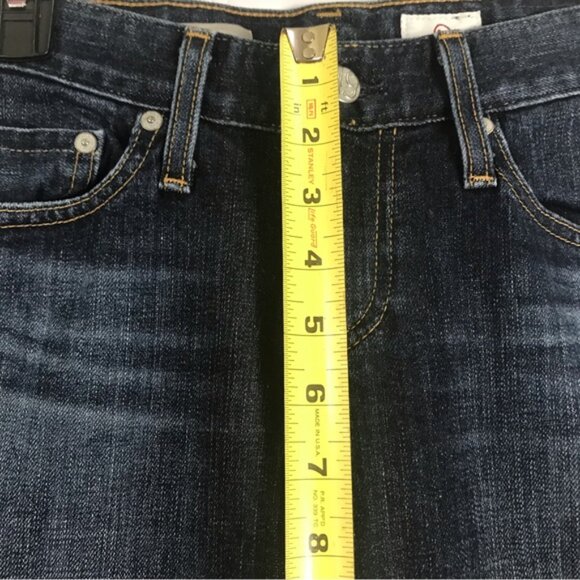 AG Adriano Goldschmied Nikki Relaxed Skinny Jeans Medium Blue Zipper Pocket 25 R - Picture 12 of 14